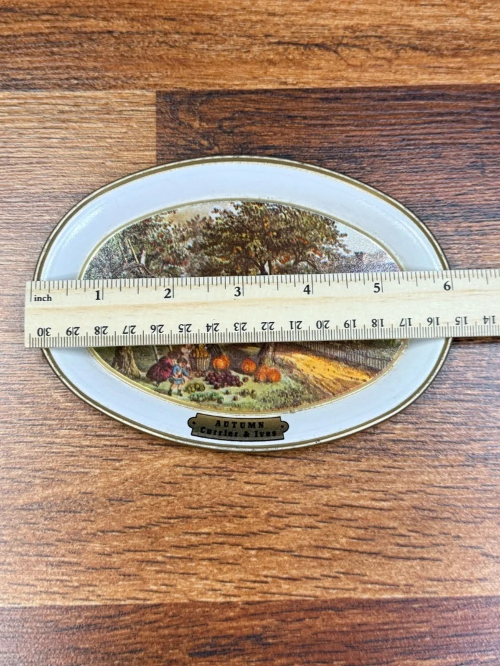 CURRIER AND IVES-1868 “The American Homestead” Metal Tray Set (Set of 4)